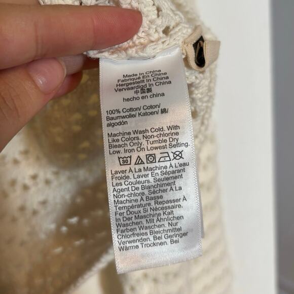 NWT Madewell Open-Stitch Crewneck Sweater In Lighthouse Size Large - Picture 6 of 7